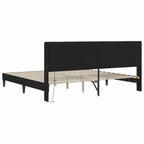 Estructura de cama Negro 180 x 200 cm Cuero sintético