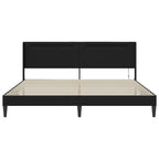 Estructura de cama Negro 180 x 200 cm Cuero sintético