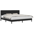 Estructura de cama Negro 180 x 200 cm Cuero sintético