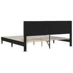 Estructura de cama Negro 180 x 200 cm Cuero sintético