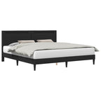 Estructura de cama Negro 180 x 200 cm Cuero sintético