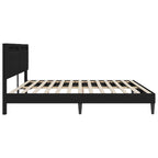 Estructura de cama Negro 180 x 200 cm Cuero sintético