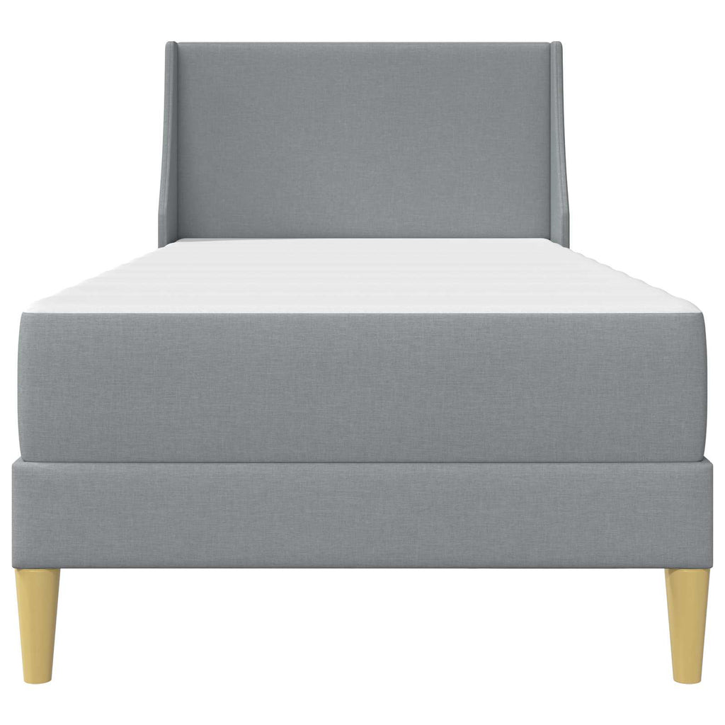 Estructura de cama con colchón Gris Claro 80x 200 cm Poliéster