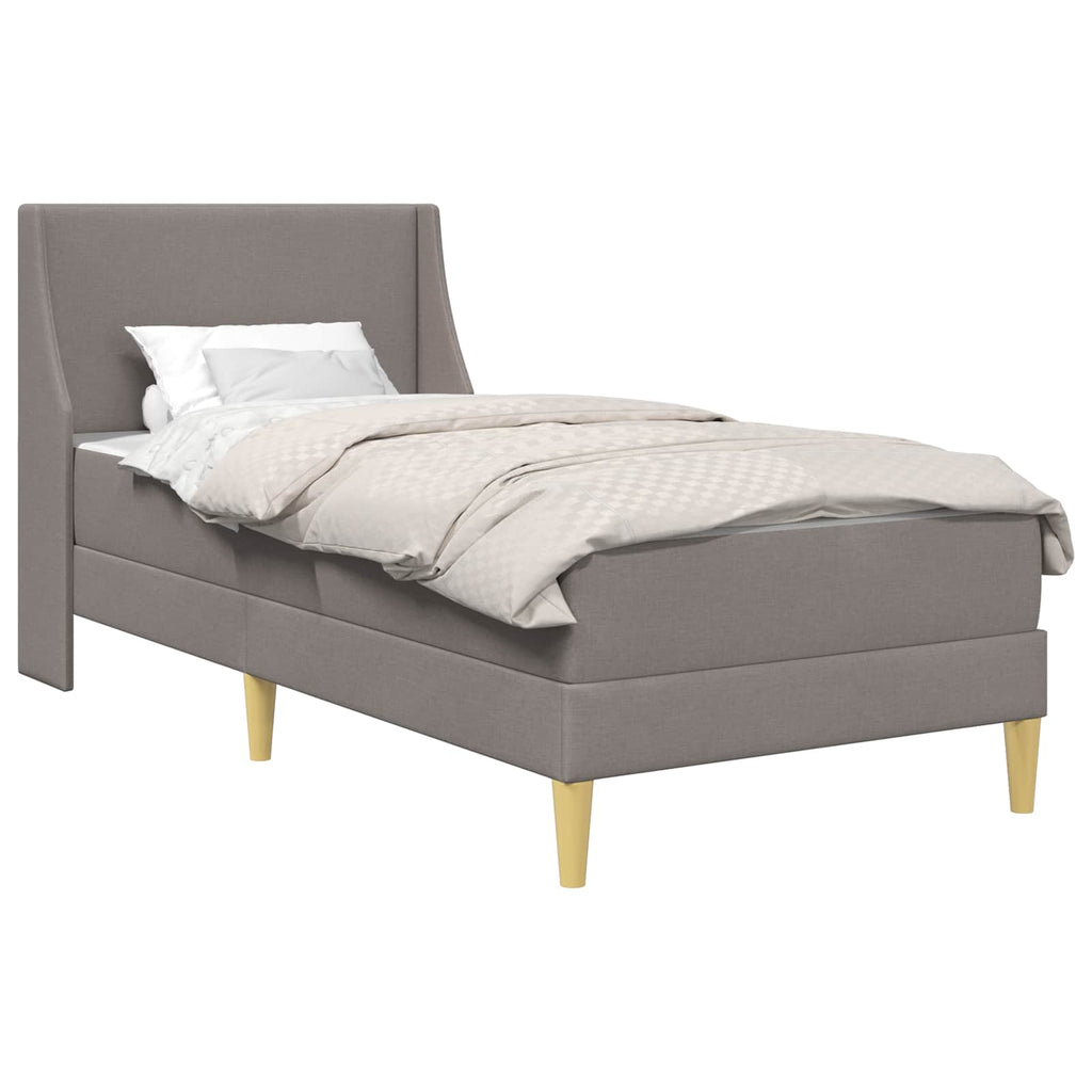 Estructura de cama con colchón Taupé 80x 200 cm Poliéster