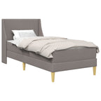Estructura de cama con colchón Taupé 80x 200 cm Poliéster