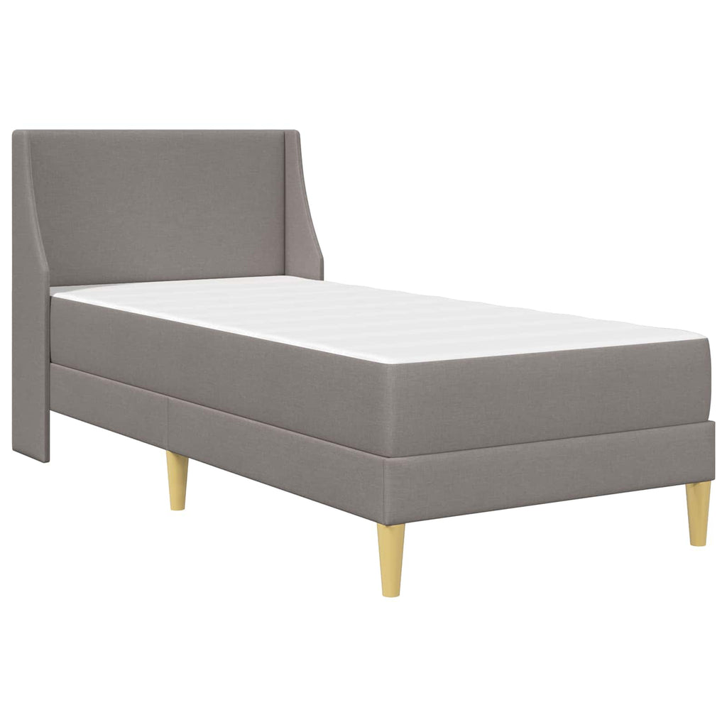 Estructura de cama con colchón Taupé 80x 200 cm Poliéster