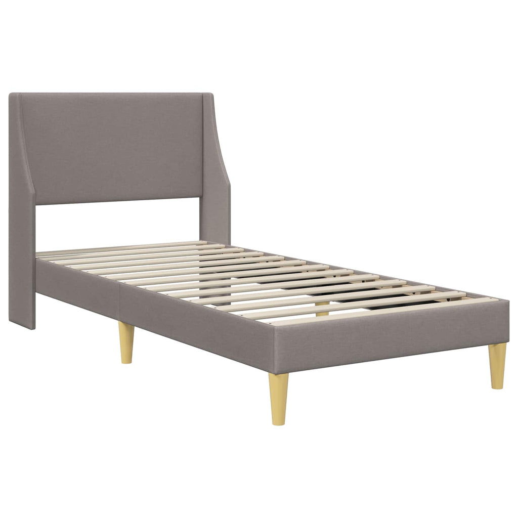Estructura de cama con colchón Taupé 80x 200 cm Poliéster