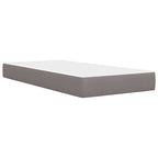 Estructura de cama con colchón Taupé 80x 200 cm Poliéster