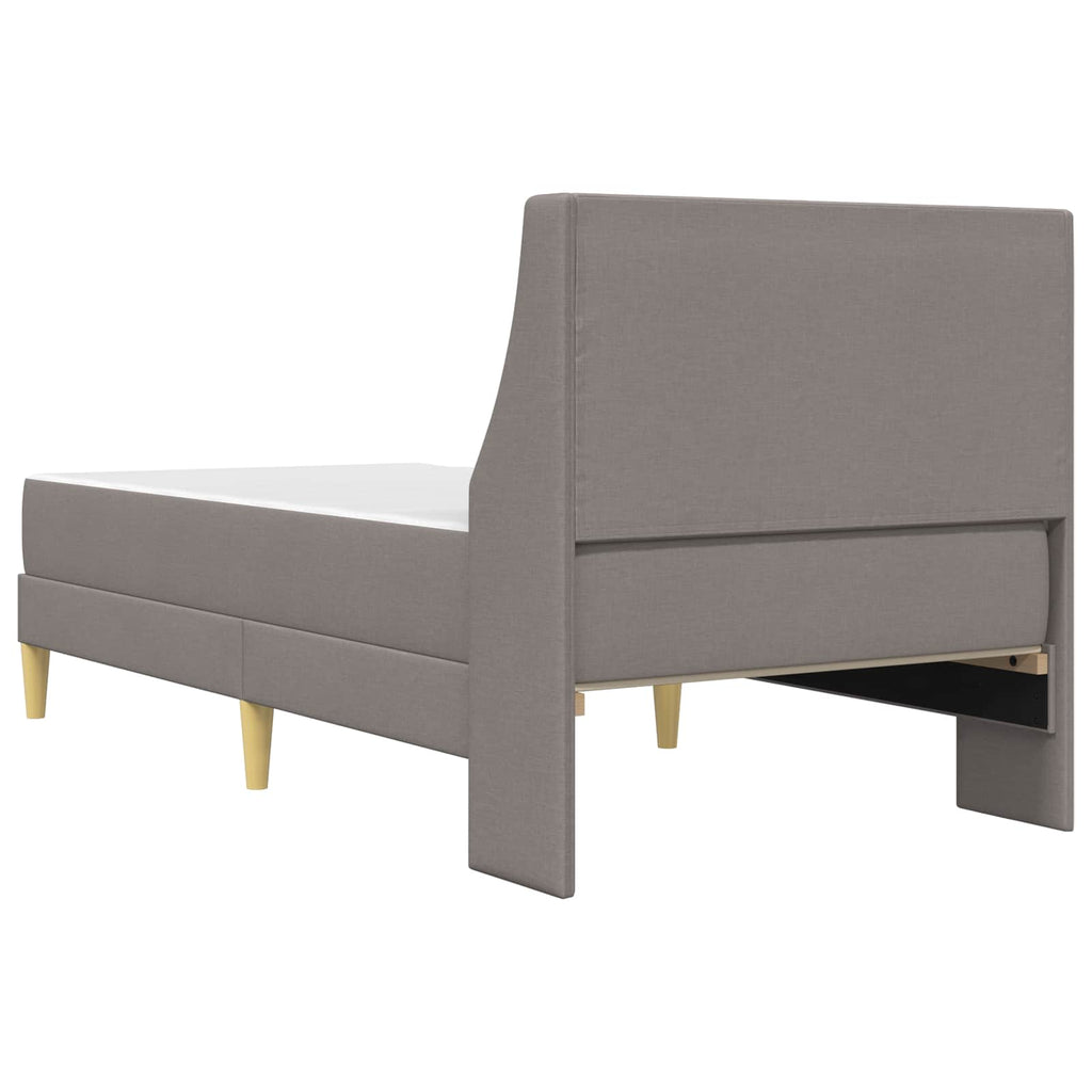 Estructura de cama con colchón Taupé 80x 200 cm Poliéster