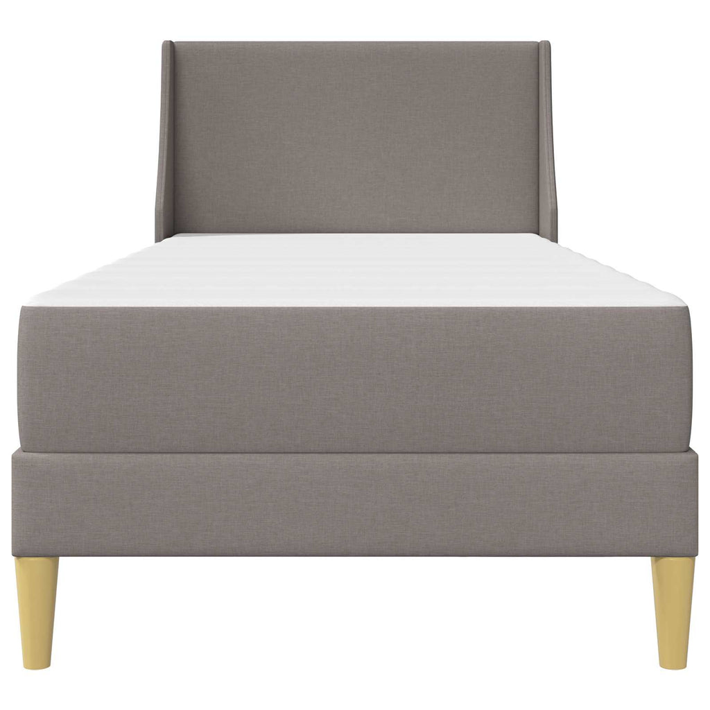 Estructura de cama con colchón Taupé 80x 200 cm Poliéster