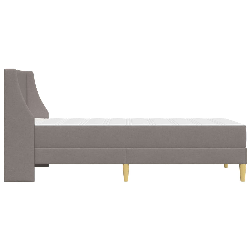 Estructura de cama con colchón Taupé 80x 200 cm Poliéster
