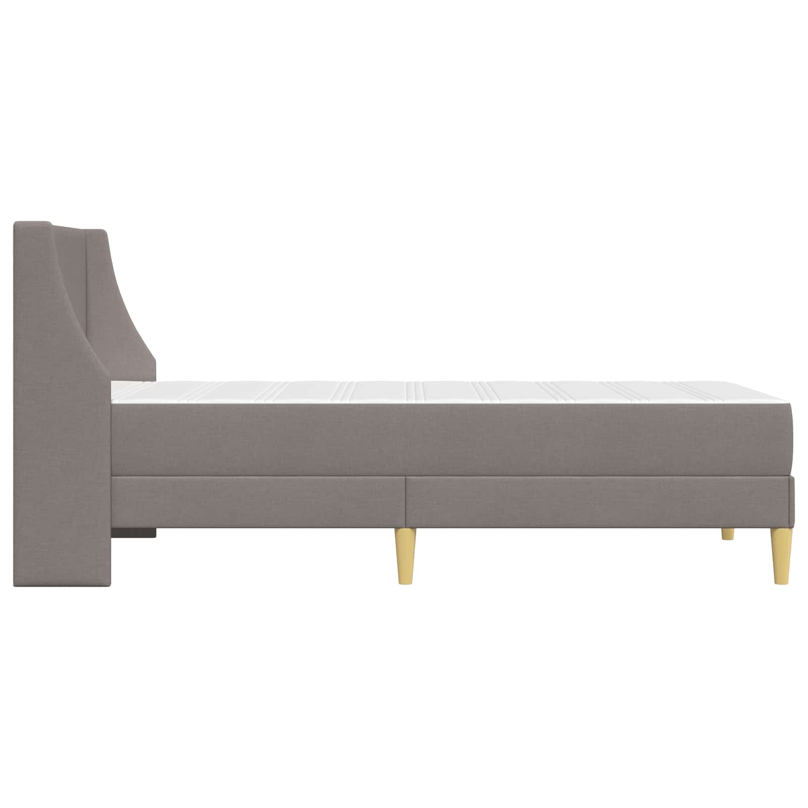 Estructura de cama con colchón Taupé 80x 200 cm Poliéster