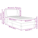 Estructura de cama con colchón Taupé 80x 200 cm Poliéster