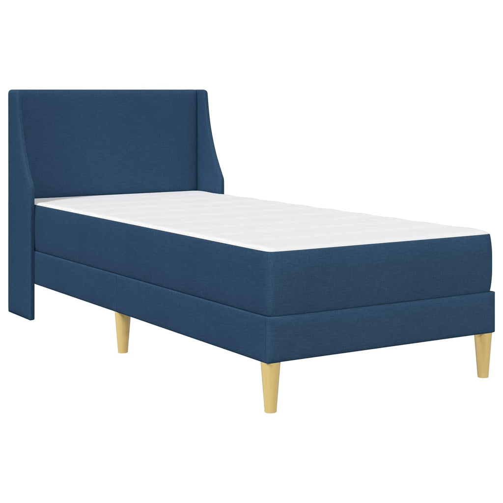 Estructura de cama con colchón Azul 80x 200 cm Poliéster