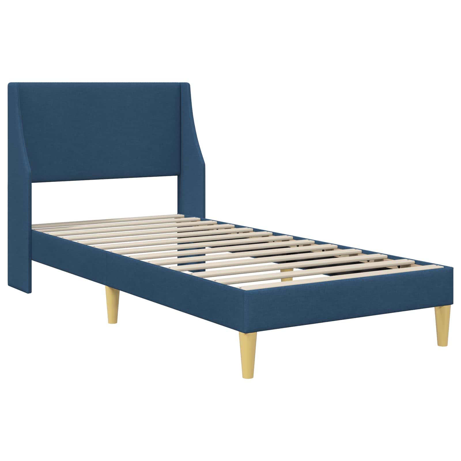 Estructura de cama con colchón Azul 80x 200 cm Poliéster