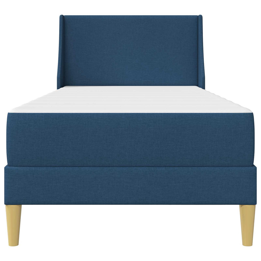 Estructura de cama con colchón Azul 80x 200 cm Poliéster