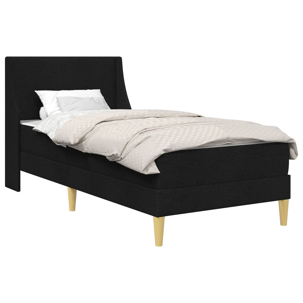 Estructura de cama con colchón Negro 90 x 190 cm Poliéster
