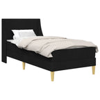 Estructura de cama con colchón Negro 90 x 190 cm Poliéster