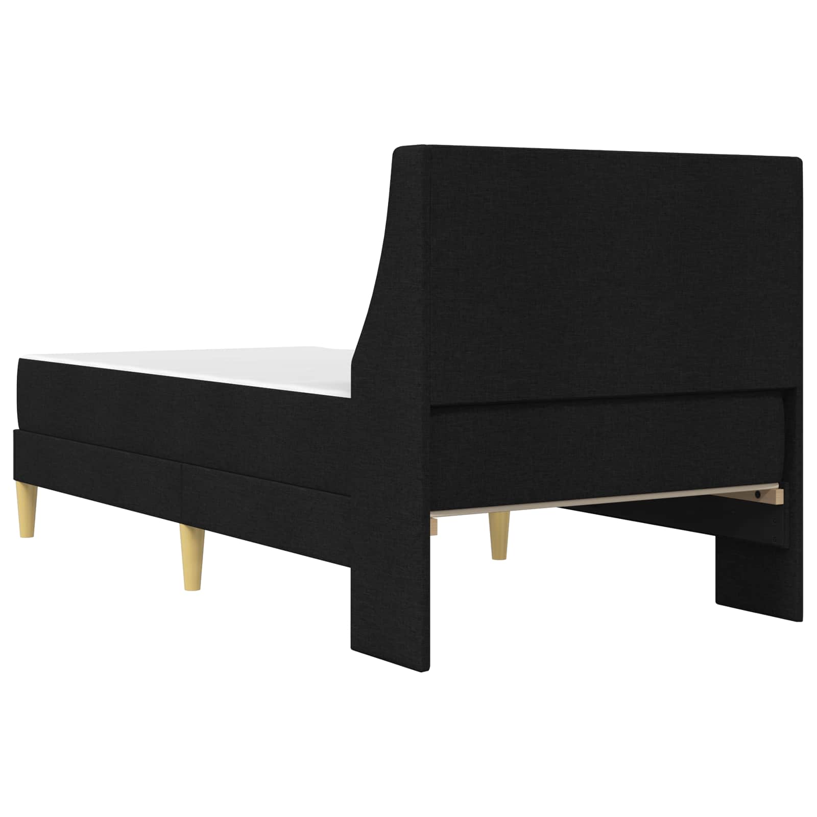 Estructura de cama con colchón Negro 90 x 190 cm Poliéster