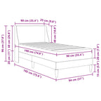 Estructura de cama con colchón Negro 90 x 190 cm Poliéster