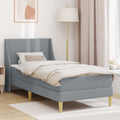 Estructura de cama con colchón Gris Claro 90 x 200 cm Poliéster