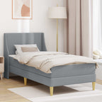 Estructura de cama con colchón Gris Claro 90 x 200 cm Poliéster