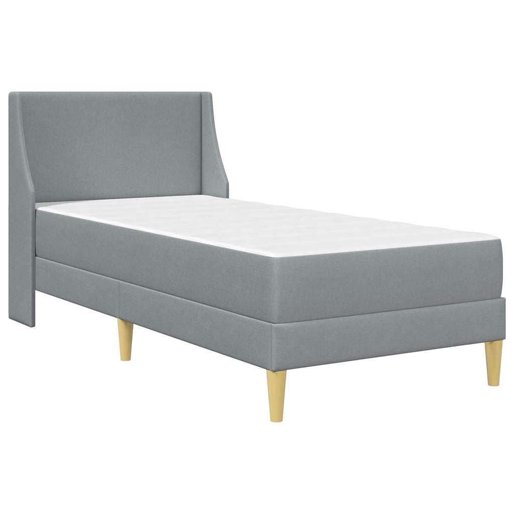 Estructura de cama con colchón Gris Claro 90 x 200 cm Poliéster
