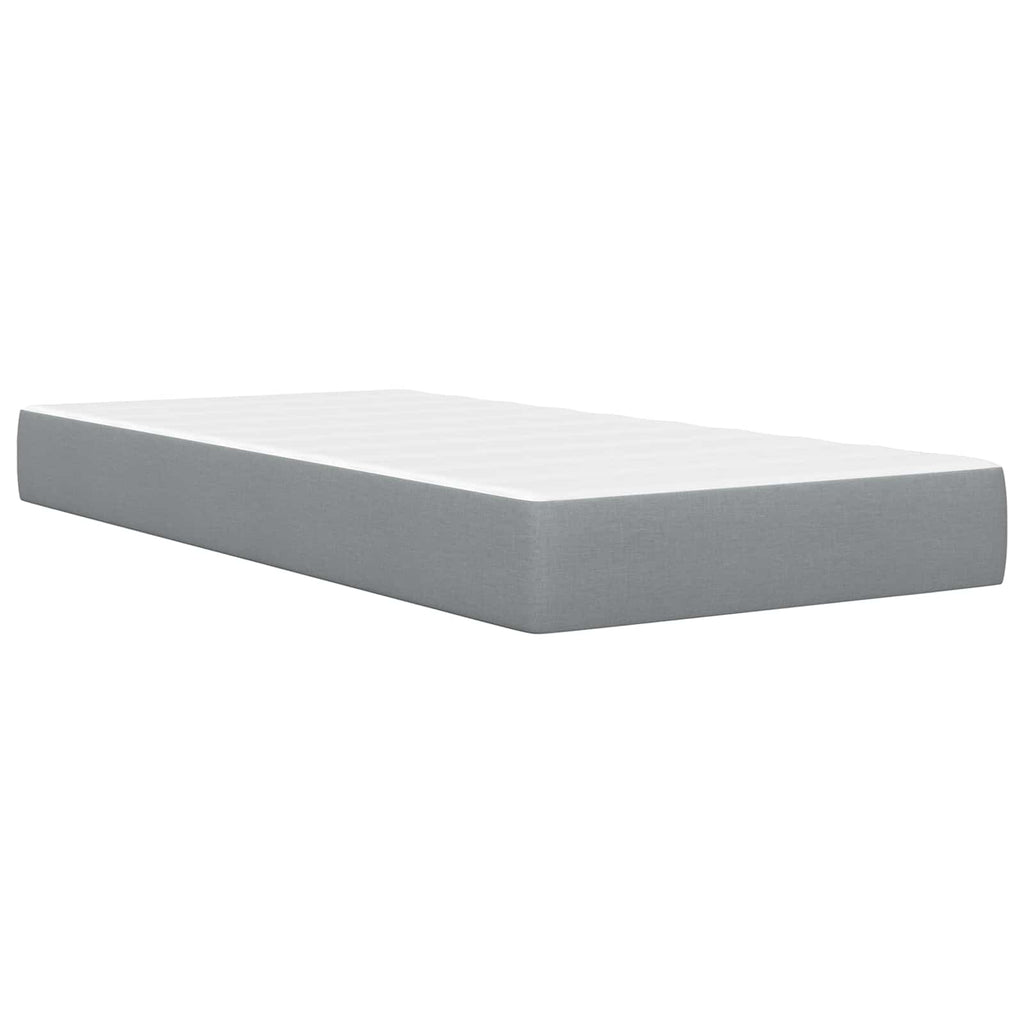 Estructura de cama con colchón Gris Claro 90 x 200 cm Poliéster