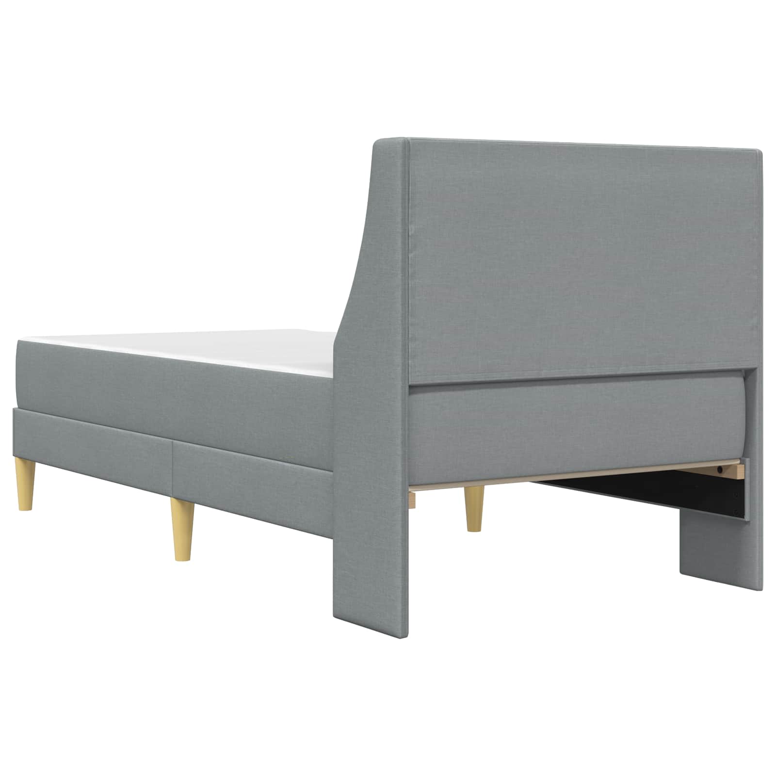 Estructura de cama con colchón Gris Claro 90 x 200 cm Poliéster