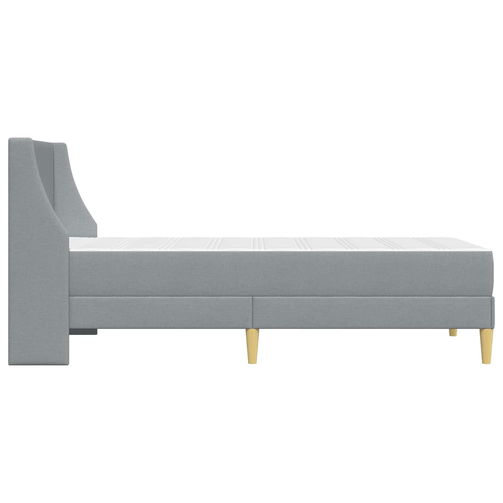 Estructura de cama con colchón Gris Claro 90 x 200 cm Poliéster