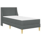 Estructura de cama con colchón Gris oscuro 90 x 200 cm