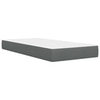 Estructura de cama con colchón Gris oscuro 90 x 200 cm