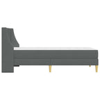 Estructura de cama con colchón Gris oscuro 90 x 200 cm