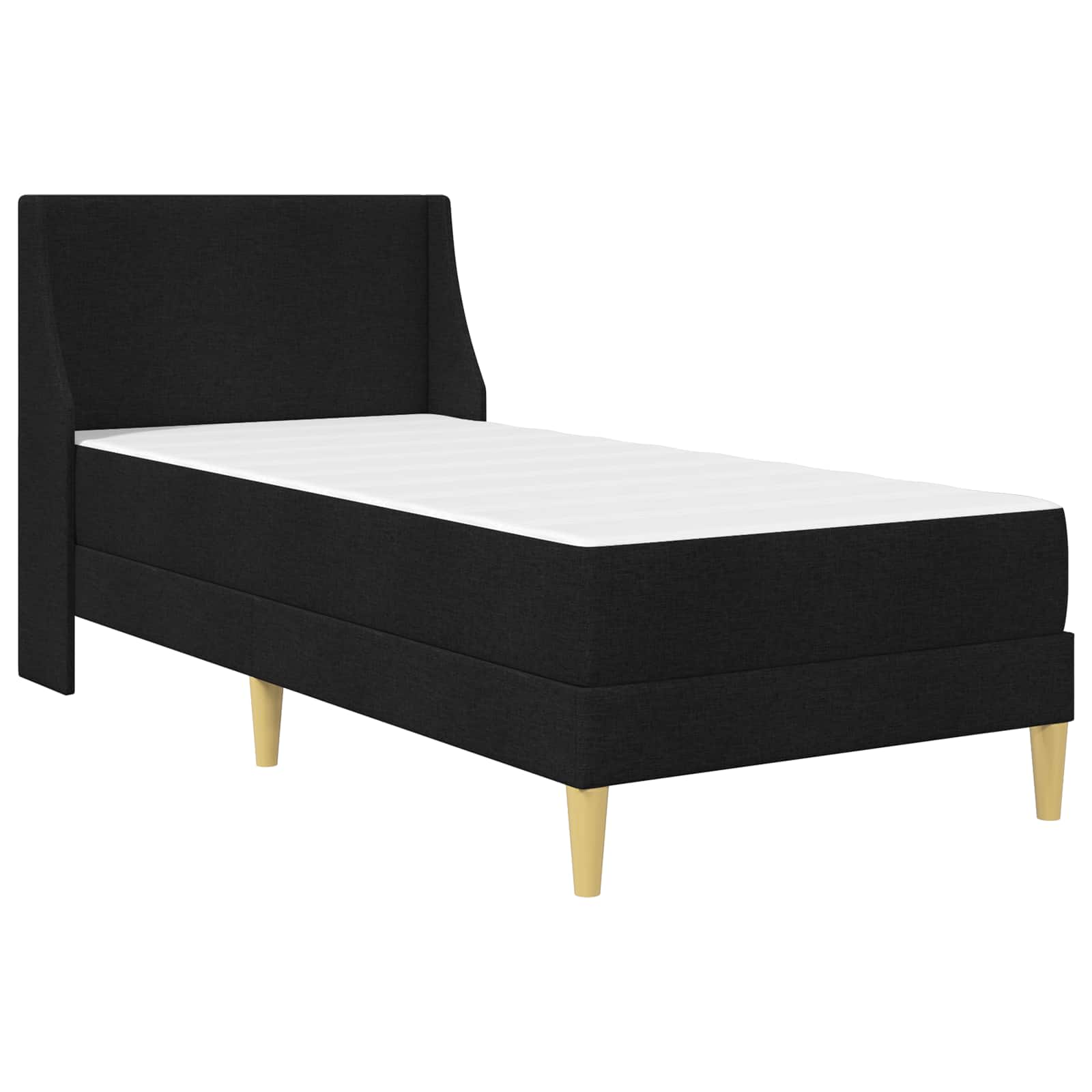 Estructura de cama con colchón Negro 90 x 200 cm Poliéster