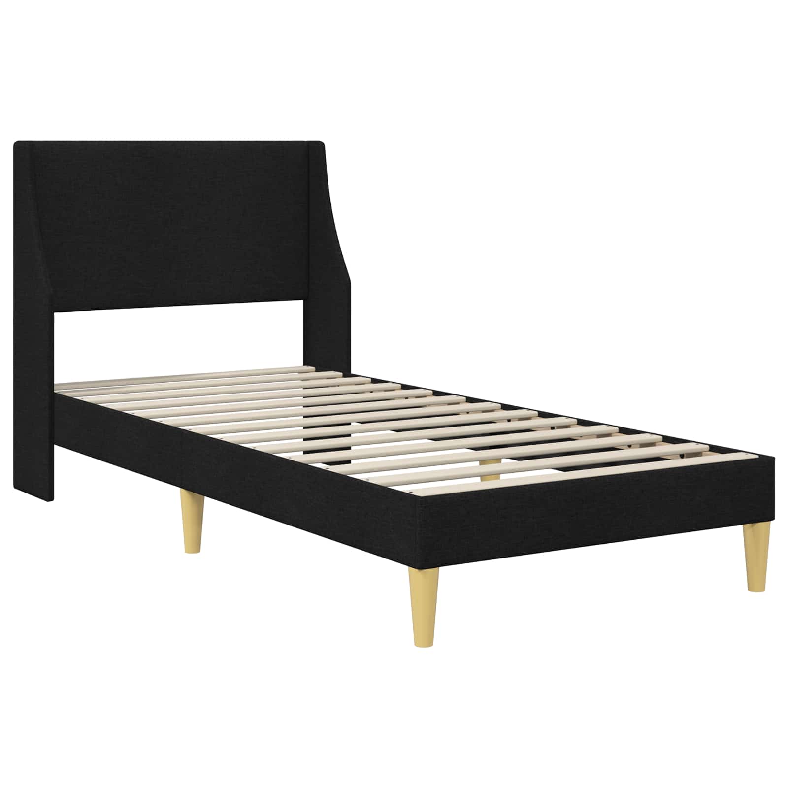 Estructura de cama con colchón Negro 90 x 200 cm Poliéster