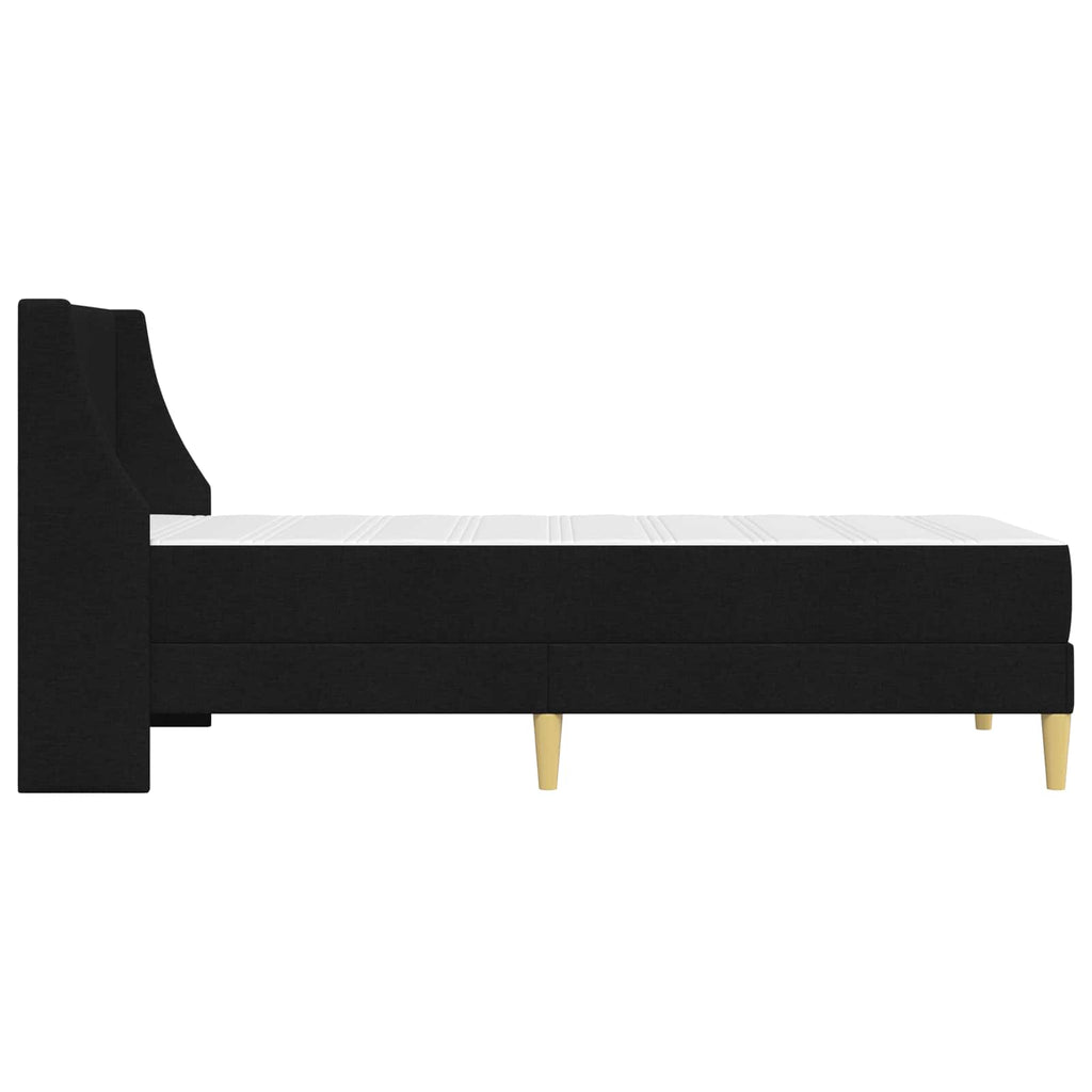 Estructura de cama con colchón Negro 90 x 200 cm Poliéster