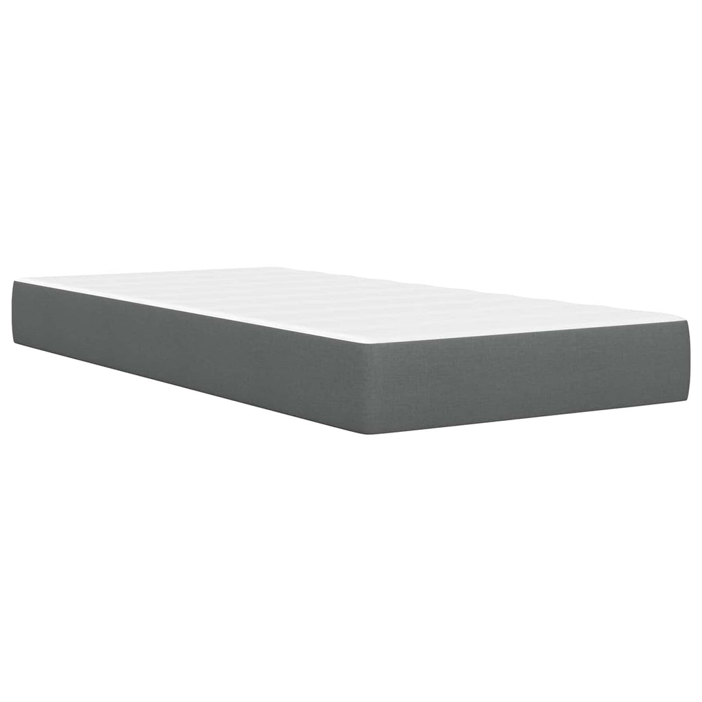 Estructura de cama con colchón Gris oscuro 100 x 200 cm