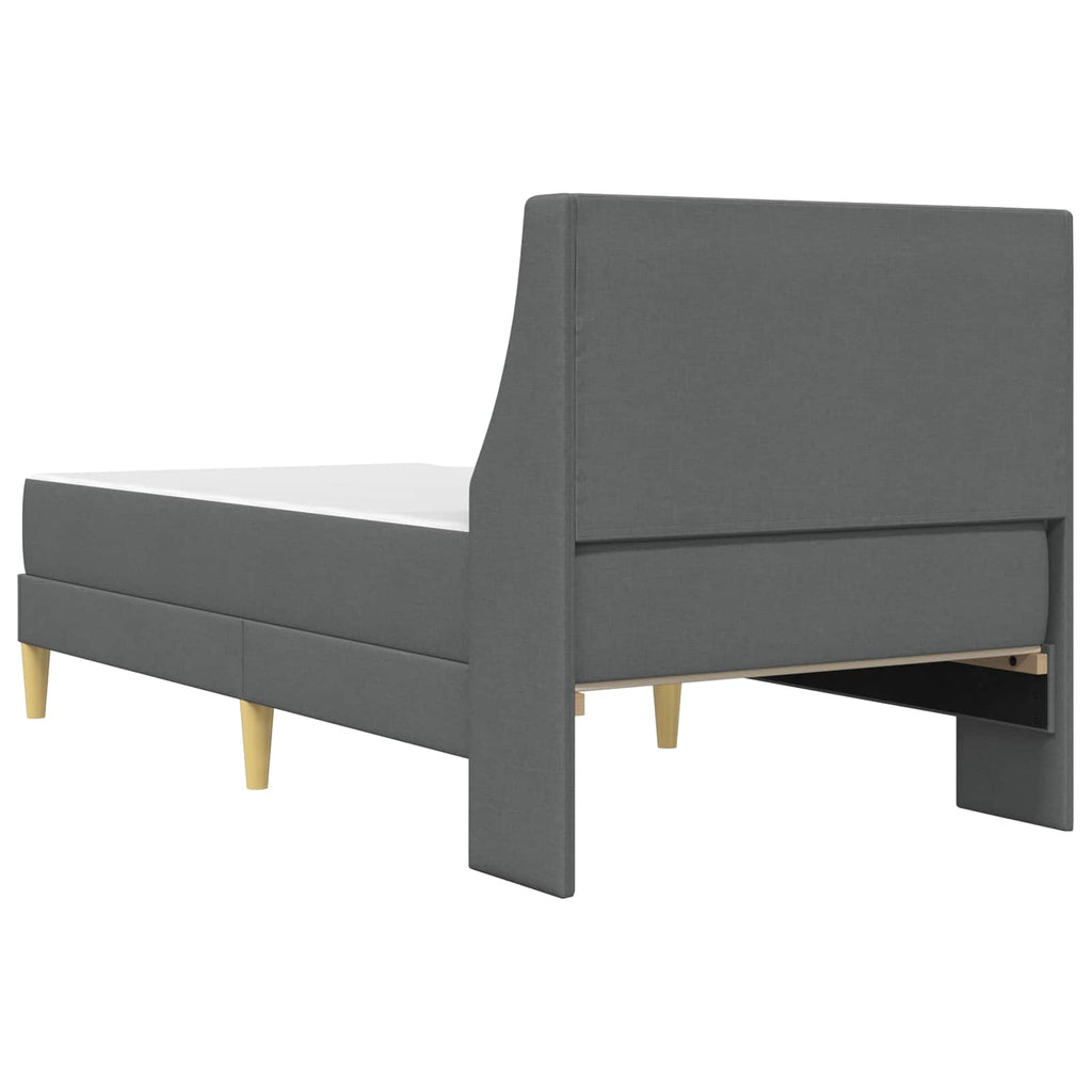 Estructura de cama con colchón Gris oscuro 100 x 200 cm