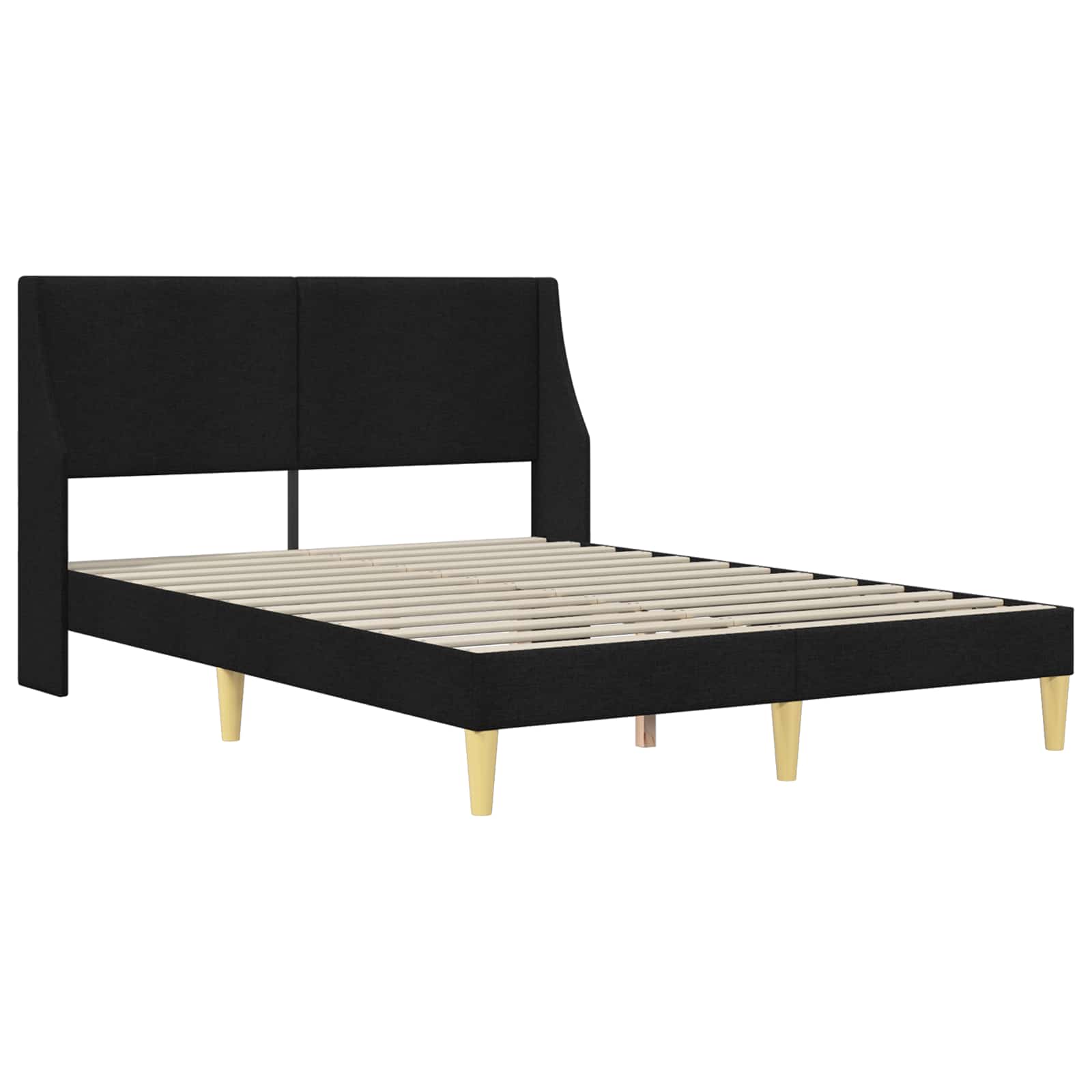 Estructura de cama con colchón Negro 120 x 190 cm Poliéster