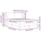 Estructura de cama con colchón Negro 120 x 190 cm Poliéster