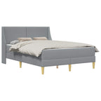 Estructura de cama con colchón Gris Claro 140 x 200 cm