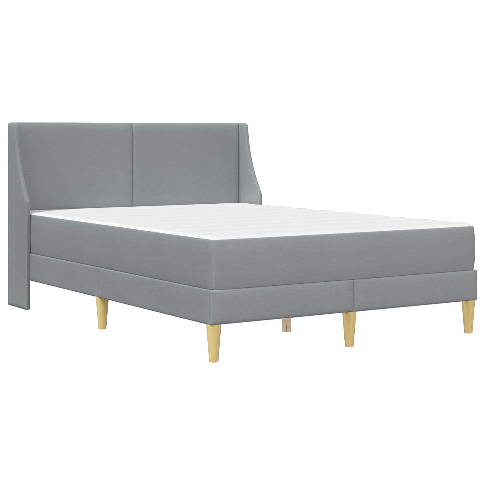 Estructura de cama con colchón Gris Claro 140 x 200 cm