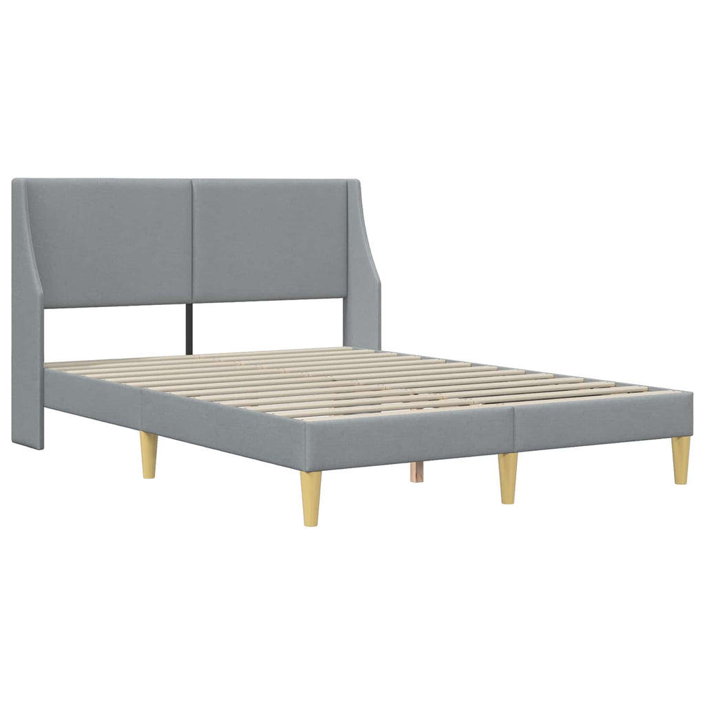 Estructura de cama con colchón Gris Claro 140 x 200 cm