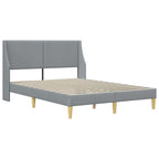 Estructura de cama con colchón Gris Claro 140 x 200 cm
