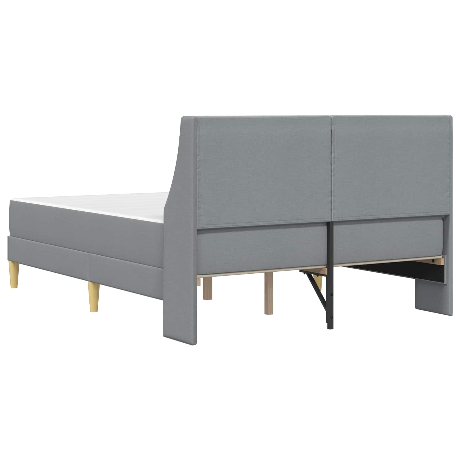 Estructura de cama con colchón Gris Claro 140 x 200 cm