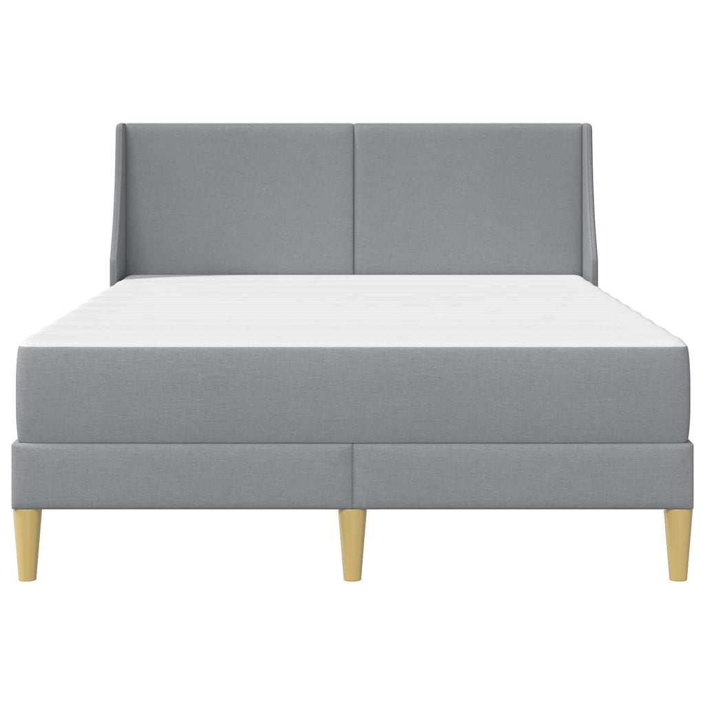 Estructura de cama con colchón Gris Claro 140 x 200 cm