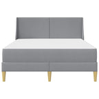 Estructura de cama con colchón Gris Claro 140 x 200 cm