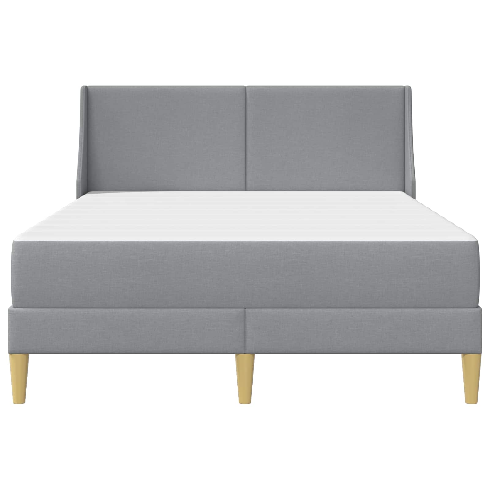 Estructura de cama con colchón Gris Claro 140 x 200 cm