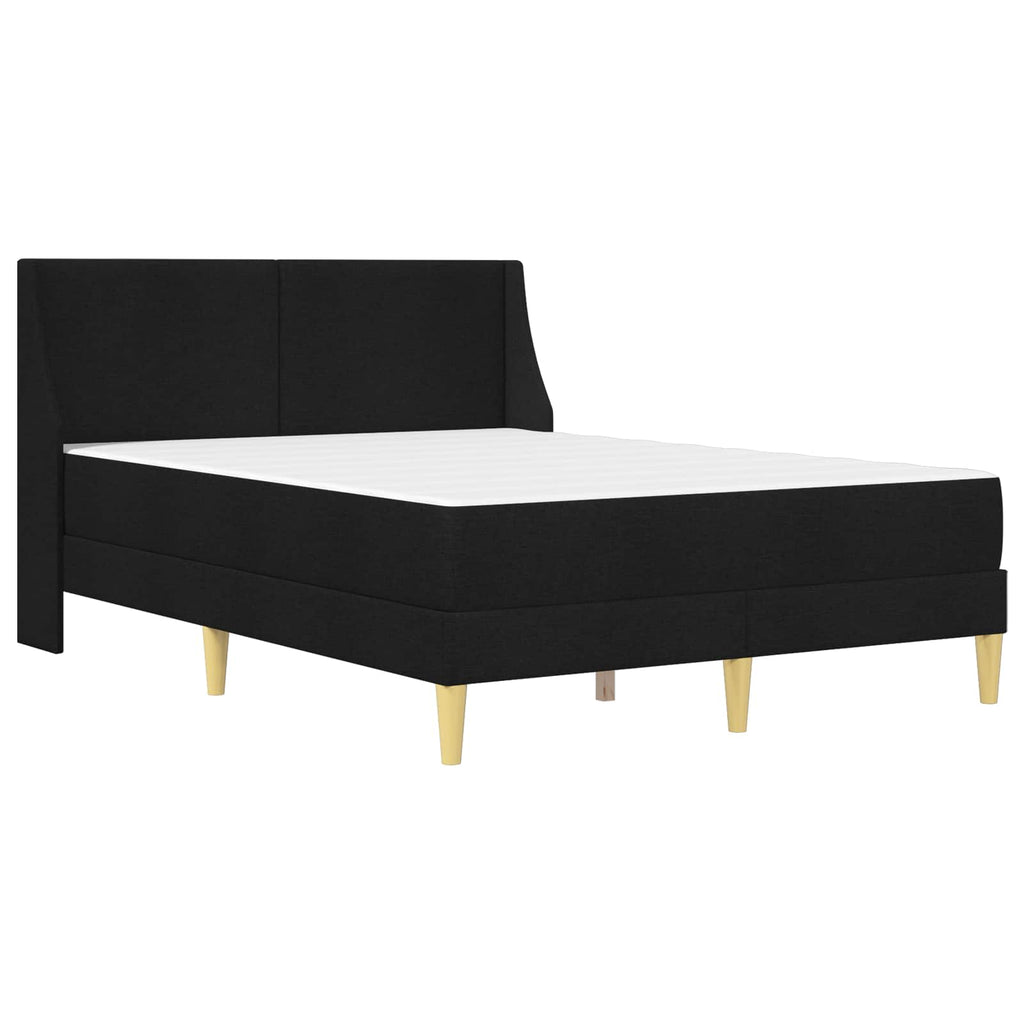 Estructura de cama con colchón Negro 160 x 200 cm Poliéster