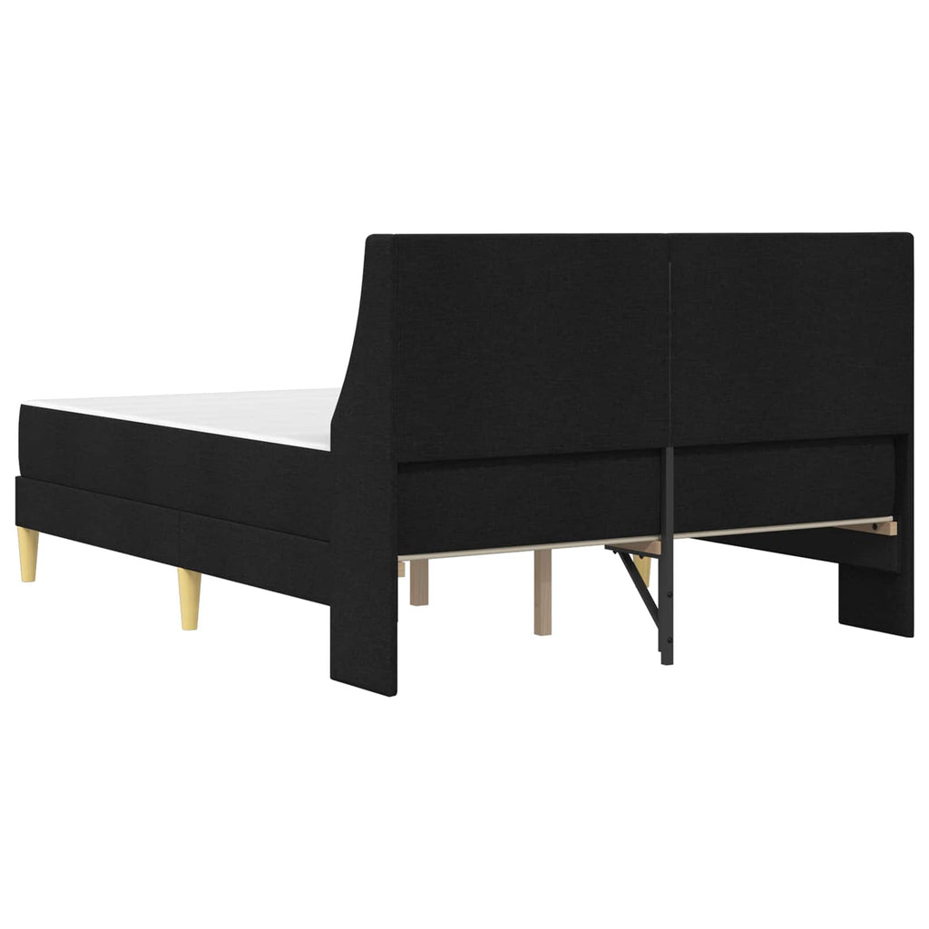 Estructura de cama con colchón Negro 160 x 200 cm Poliéster